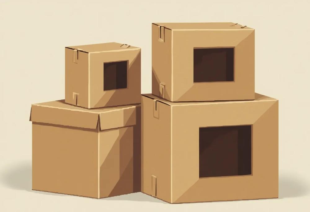 cardboard boxes